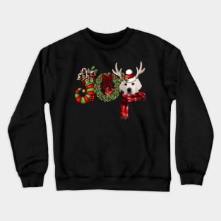 Christmas Joy Dwarf Stocking Reindeer White Labrador Crewneck Sweatshirt